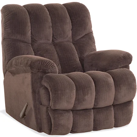 Casual Recliner with Split Channel Back